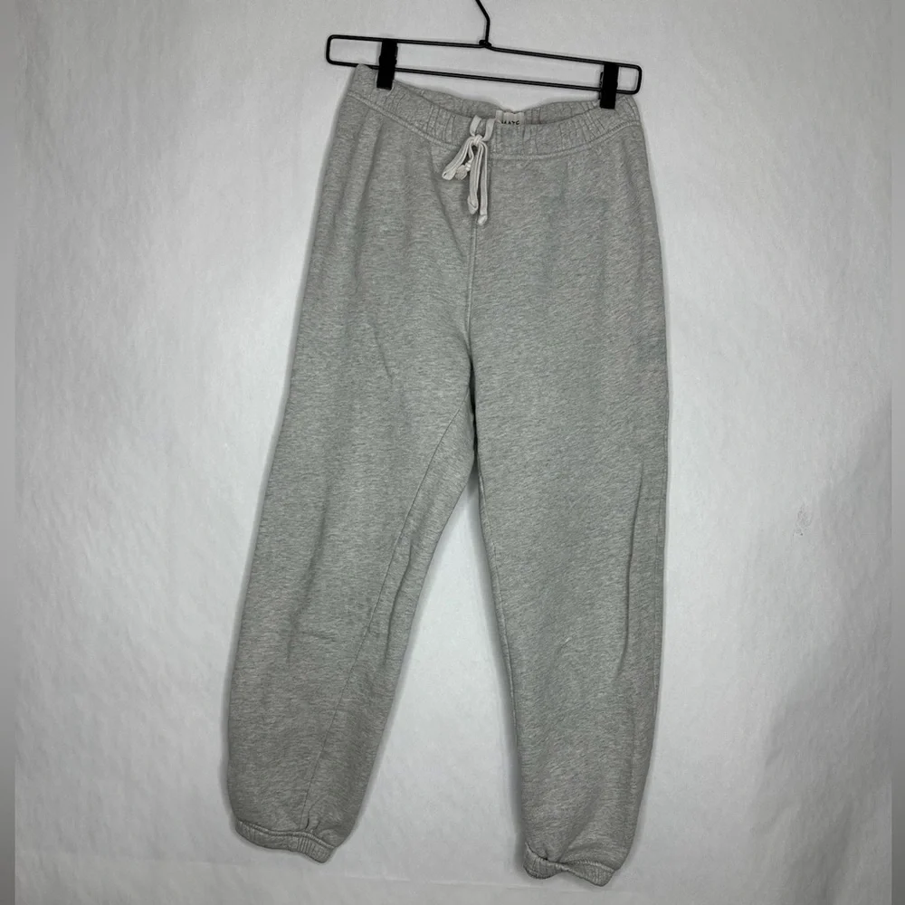 Mate the Label Sweatpants Gray Organic Cotton Sweatpants Size Small Preppy Grey - Picture 2 of 13